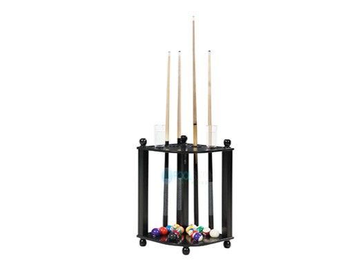 Hathaway Regent Corner Floor Cue Rack | Black | NG2569-BK BG2569-BK