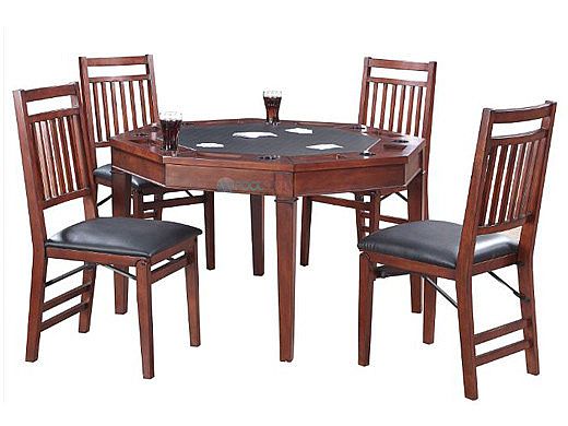 Hathaway Broadway 48-Inch Folding Poker Table & Chairs Set | NG2355