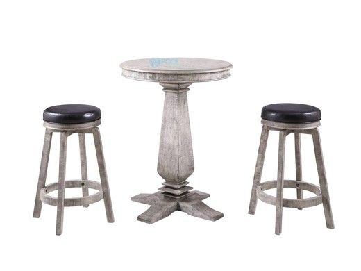 Hathaway Montecito 3-Piece Pub Table Set | Driftwood Finish | NG5020 BG5020