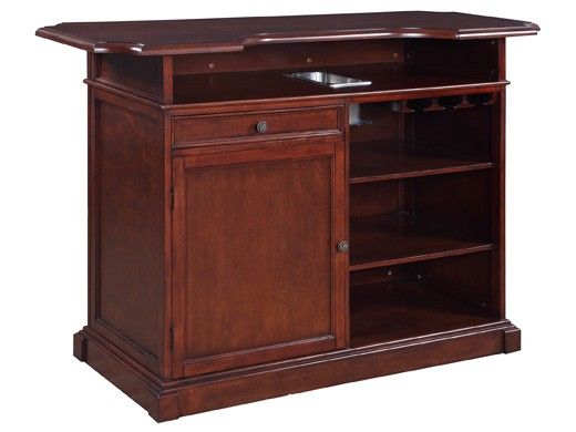 Hathaway Ridgeline 5-Ft. Hardwood Home Bar with Storage | Mahogany Finish | NG2728 BG2728