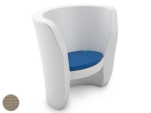 Ledge Lounger Affinity Collection Outdoor Chair Seat Cushion | Standard Fabric Taupe | LL-AF-CR-SC-STD-4648