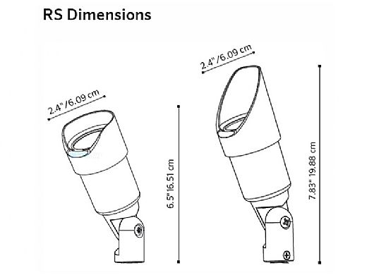FX Luminaire RS LED Up Light | No-Lamp | Bronze Metallic | RS-NL-BZ