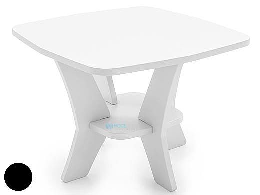 Ledge Lounger Mainstay Collection Square Outdoor Side Table | Black | LL-MS-ST-SQ-BK