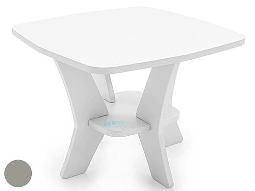 Ledge Lounger Mainstay Collection Square Outdoor Side Table | Gray | LL-MS-ST-SQ-GRY