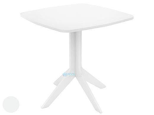 Ledge Lounger Mainstay Collection 26" Square Outdoor Bistro Table | White | LL-MS-BT-26SQ-WH