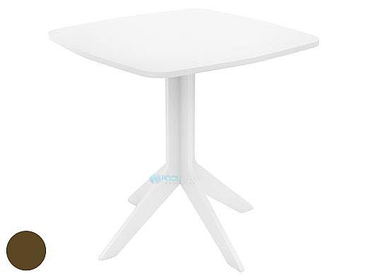 Ledge Lounger Mainstay Collection 26" Square Outdoor Bistro Table | Brown | LL-MS-BT-26SQ-BN