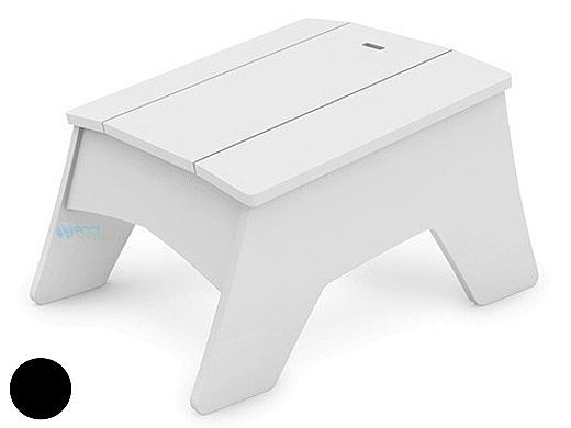 Ledge Lounger Mainstay Collection Outdoor Adirondack Ottoman | Black | LL-MS-AO-BK