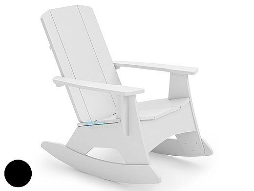 Ledge Lounger Mainstay Collection Outdoor Adirondack Rocker | Black | LL-MS-AR-BK