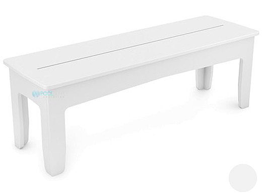 Ledge Lounger Mainstay Collection Outdoor 25" Dining Bench | White | LL-MS-DB25-WH