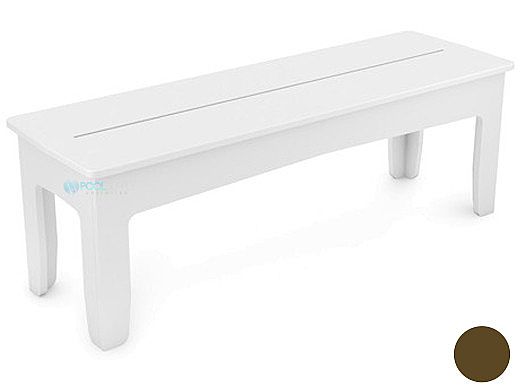 Ledge Lounger Mainstay Collection Outdoor 52" Dining Bench | Brown | LL-MS-DB52-BN