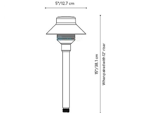 FX Luminaire TM LED Pathlight | Zone Dimming 3LED | Bronze Metallic | 18" Riser | TM-ZD-3LED-18RA-BZ KIT