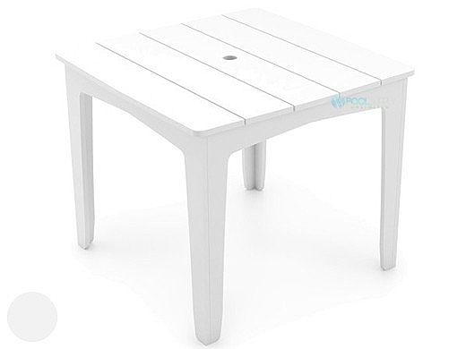 Ledge Lounger Mainstay Collection 60" Square Outdoor Dining Table | White | LL-MS-DT-60SQ-WH