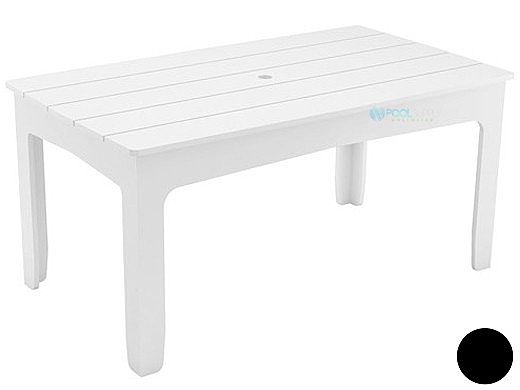 Ledge Lounger Mainstay Collection Rectangular Outdoor Dining Table | 63" x 36" | Black | LL-MS-DT-63RT-BK