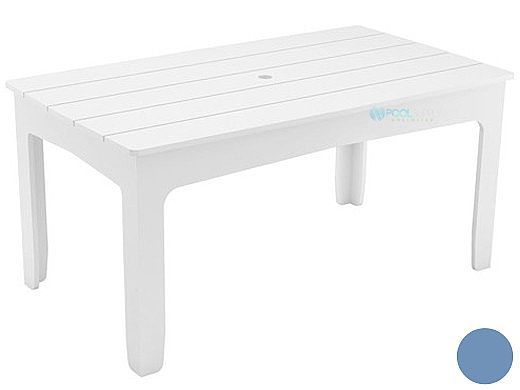 Ledge Lounger Mainstay Collection Rectangular Outdoor Dining Table | 75" x 36" | Sky Blue | LL-MS-DT-75RT-SB