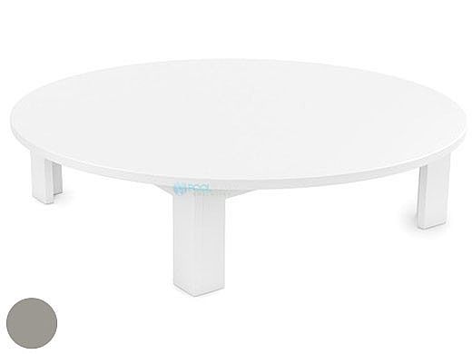 Ledge Lounger Mainstay Collection Outdoor Round Coffee Table | Gray | LL-MS-CT-RD-GRY