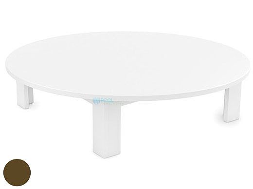 Ledge Lounger Mainstay Collection Outdoor Round Coffee Table | Brown | LL-MS-CT-RD-BN
