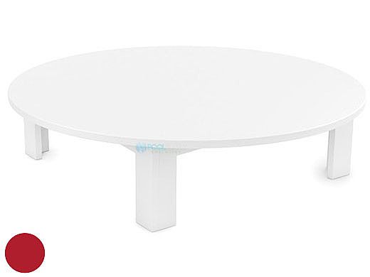 Ledge Lounger Mainstay Collection Outdoor Round Coffee Table | Red | LL-MS-CT-RD-RD