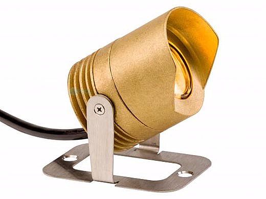FX Luminaire LL 1 LED Under Water Light | Brass | Zone Dimming | 100' Cord | LLZD1LEDBS100