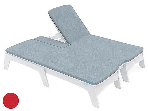 Ledge Lounger Mainstay Collection Outdoor Double Chaise Cushion | Premium 1 Jockey Red | LL-MS-DBC-C-P1-4603