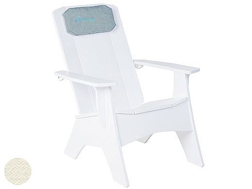 Ledge Lounger Mainstay Collection Outdoor Adirondack Headrest Cushion | Standard Fabric Oyster | LL-MS-A-P-STD-4642