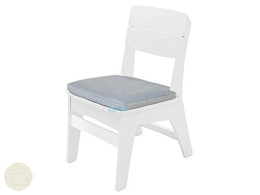 Ledge Lounger Mainstay Collection Outdoor Dining Side Chair Seat Cushion | Standard Fabric Oyster | LL-MS-DC-SC-STD-4642