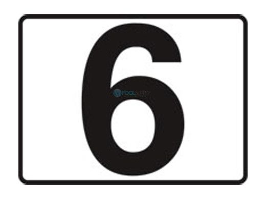 Inlays 4" x 6" Plastic Stickon Depth Marker | 6 Smooth | P411060