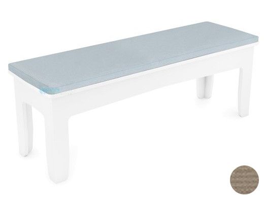 Ledge Lounger Mainstay Collection Outdoor 52" Dining Bench Cushion | Standard Fabric Taupe | LL-MS-DB52-C-STD-4648