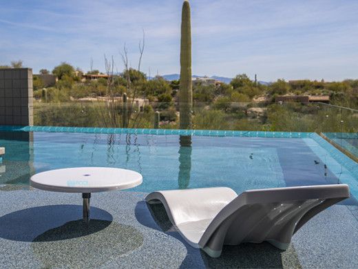 S.R. Smith Destination Series 30" Sun Shelf Table | Gunite Anchor Included | Mont Blanc | WS-30 TABLE-54-C