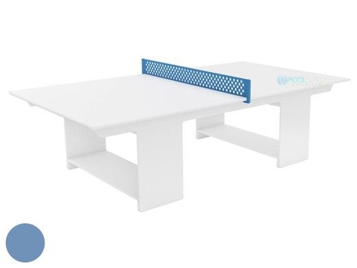 Ledge Lounger Outdoor Games Collection Ping Pong Table | Sky Blue | Paddles and Net | LL-GM-PG-SB