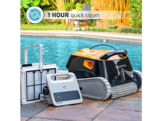 Maytronics Dolphin Triton PS Plus WiFi Connected Robotic Pool Cleaner with Caddy | 99996212-USWI-CADDY