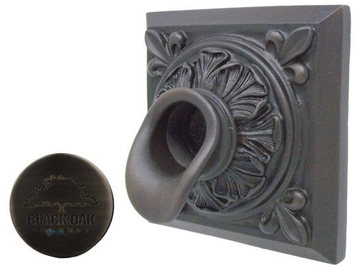Black Oak Foundry Square Short Oak Leaf Scupper | Antique Pewter Finish | S61-AP Square