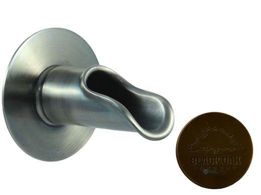 Black Oak Foundry Roman Scupper with Round Backplate | Antique Brass / Bronze Finish | S55-AB | S58-AB Round