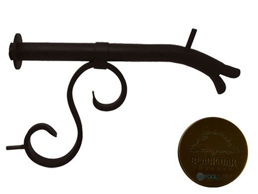 Black Oak Foundry Small Courtyard Spout with Mini Backplate | Antique Brass / Bronze Finish | S7510-AB
