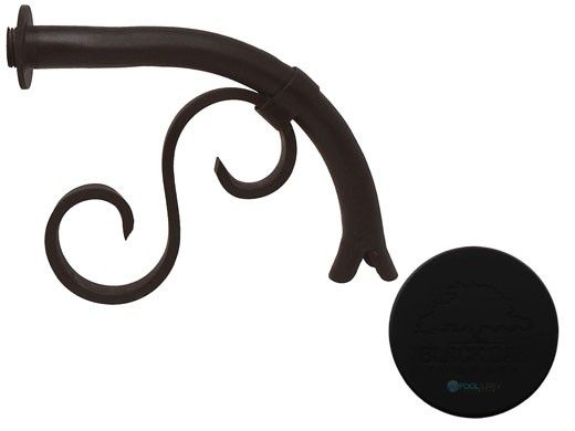 Black Oak Foundry Small Droop Spout with Mini Backplate | Almost Black Finish | S7410-BLK | S7811-BLK