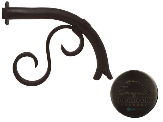Black Oak Foundry Small Droop Spout with Mini Backplate | Brushed Pewter Finish | S7410-BP | S7811-BP