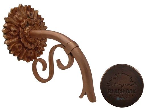 Black Oak Foundry Small Droop Spout with Versailles | Distressed Copper Finish | S400-DC