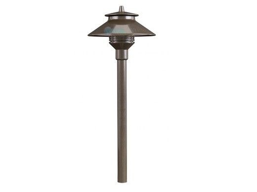 FX Luminaire PL LED Path Light | Bronze Metallic Finish | 18" Aluminum Riser | PLLEDTA-BZ+A-ZD-3LED-18RA-BZ