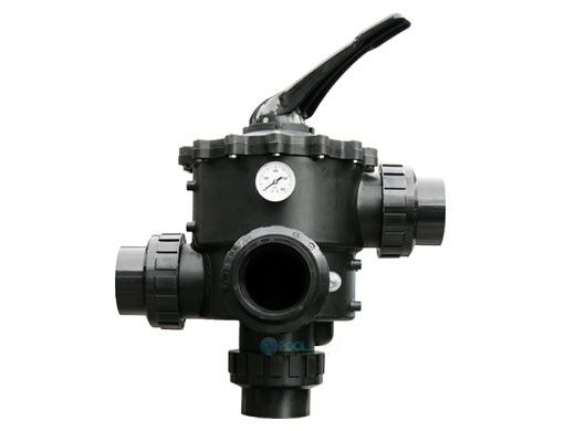 Waterco Multiport Valve for use with Sand Filters | 4" Side Mount Valve with Union Connections | 2291000