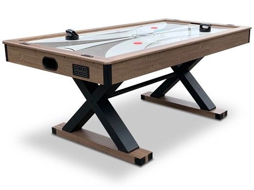 Hathaway Excalibur 6-Ft. Air Hockey Table with LED Scoring and Table Tennis Top | BG50337