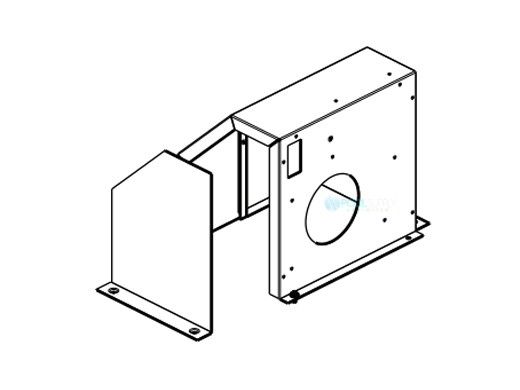 Raypak Combustion Flue Box | Cool Dark Gray | 013855F