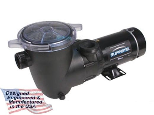 Waterway Supreme 48-Frame 1HP Above Ground 2-Speed Pool Pump 115V 13.2 Amps | 3' NEMA Cord | PSP2100-6