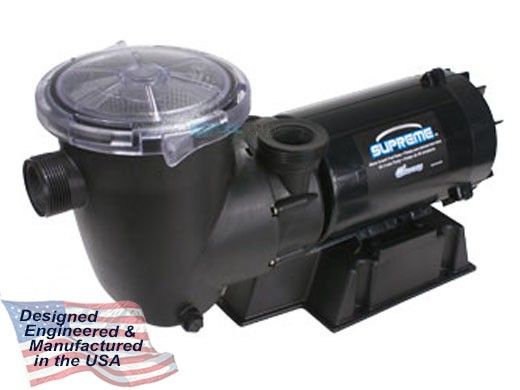 Waterway CSA Supreme 48-Frame .75HP Above Ground Pool Pump 115V 10.3 Amps | 25' NEMA Cord | PSPC1075-25