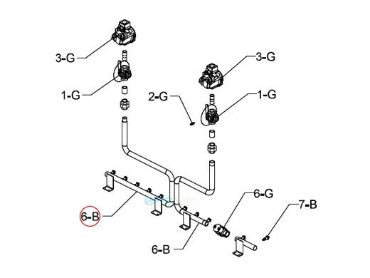 Raypak Manifold Lower | 009616F
