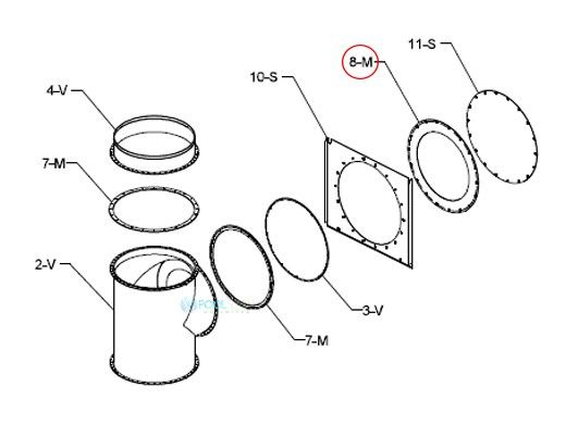Raypak Flue Exhaust Adapter Seal Gasket | 009636F