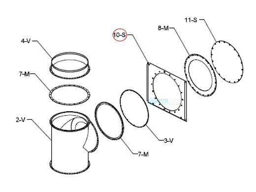 Raypak Rear Flue Exhaust Cover Panel | 009665F