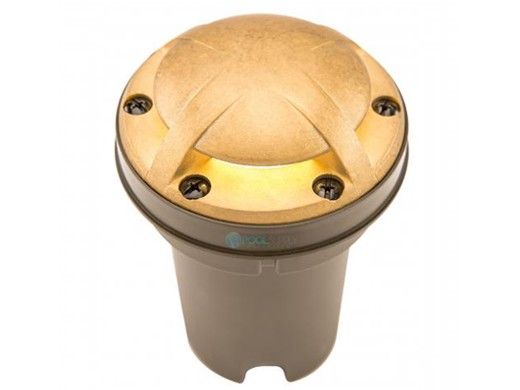 FX Luminaire 6 LED In-Grade Light | Natural Brass | Ground Wash 180 Degree | FC-6LED-GW-180-BS