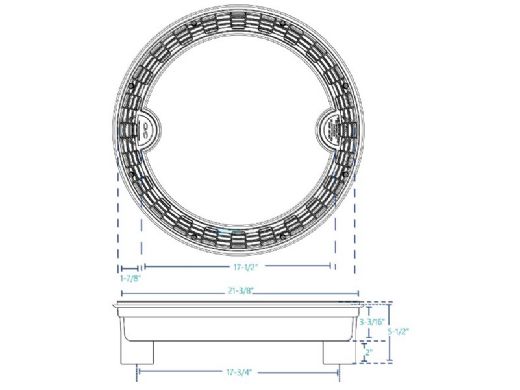 Custom Molded Products 20" Unblockable Ring Complete Drain | Black | 25506-334-000