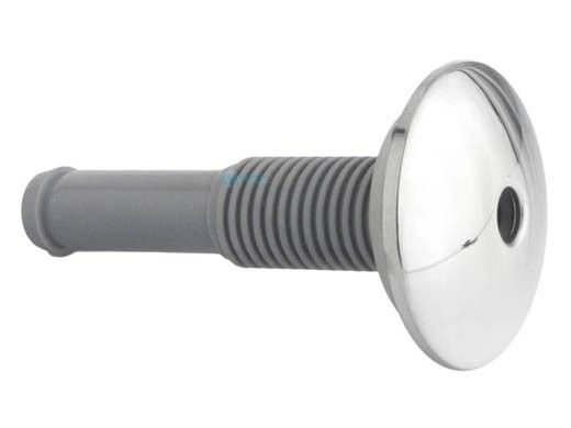 Custom Molded Product 3/8" Smooth Air Barb Straight | Stainless Steel | 23028-102-000