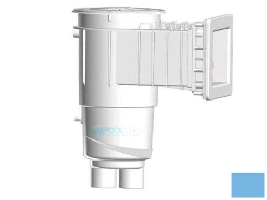 AquaStar Flow Star Water Bonded Skimmer with 5" Deep Throat, Float Assembly, Basket, Lid and Adjustable Collar for Fiberglass | Blue | SKRFL12B104