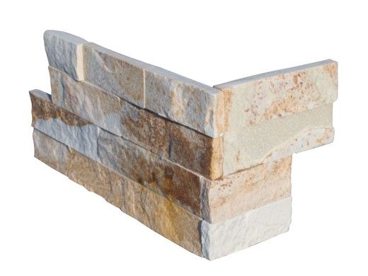 National Pool Tile Natural Ledgerstone 6x16 Corner | Sahara Sand | LDGR-SAND CRN